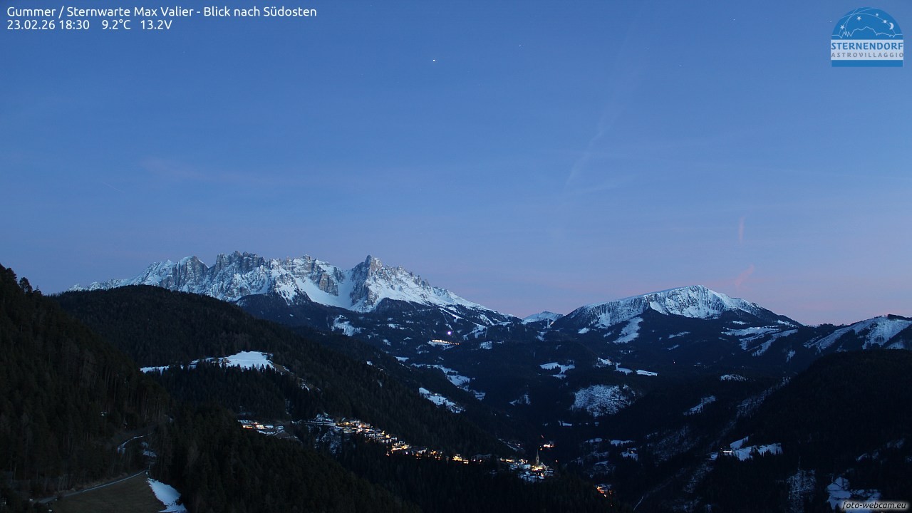 Archiv Foto Webcam Gummer - Sternwarte Max Valier