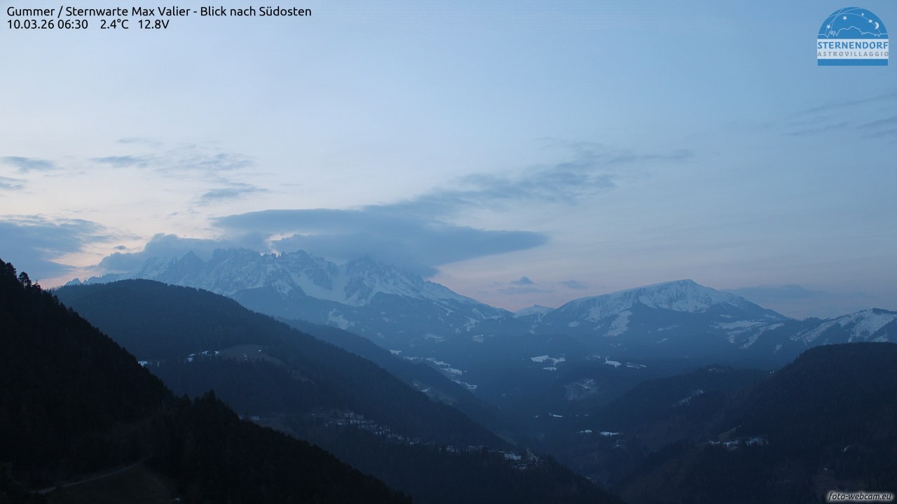 Archiv Foto Webcam Gummer - Sternwarte Max Valier