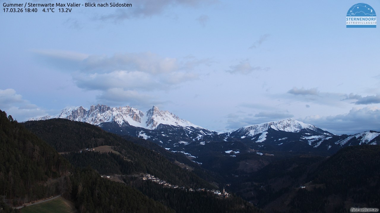 Archiv Foto Webcam Gummer - Sternwarte Max Valier