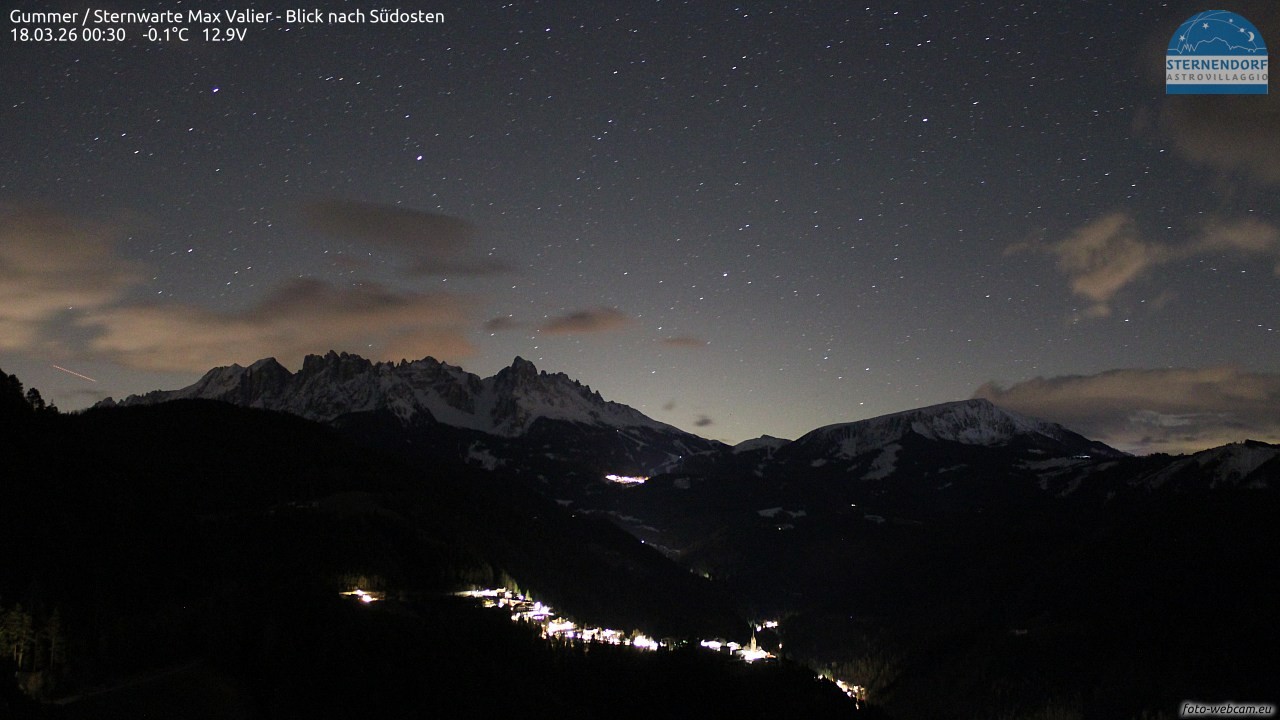 Archiv Foto Webcam Gummer - Sternwarte Max Valier