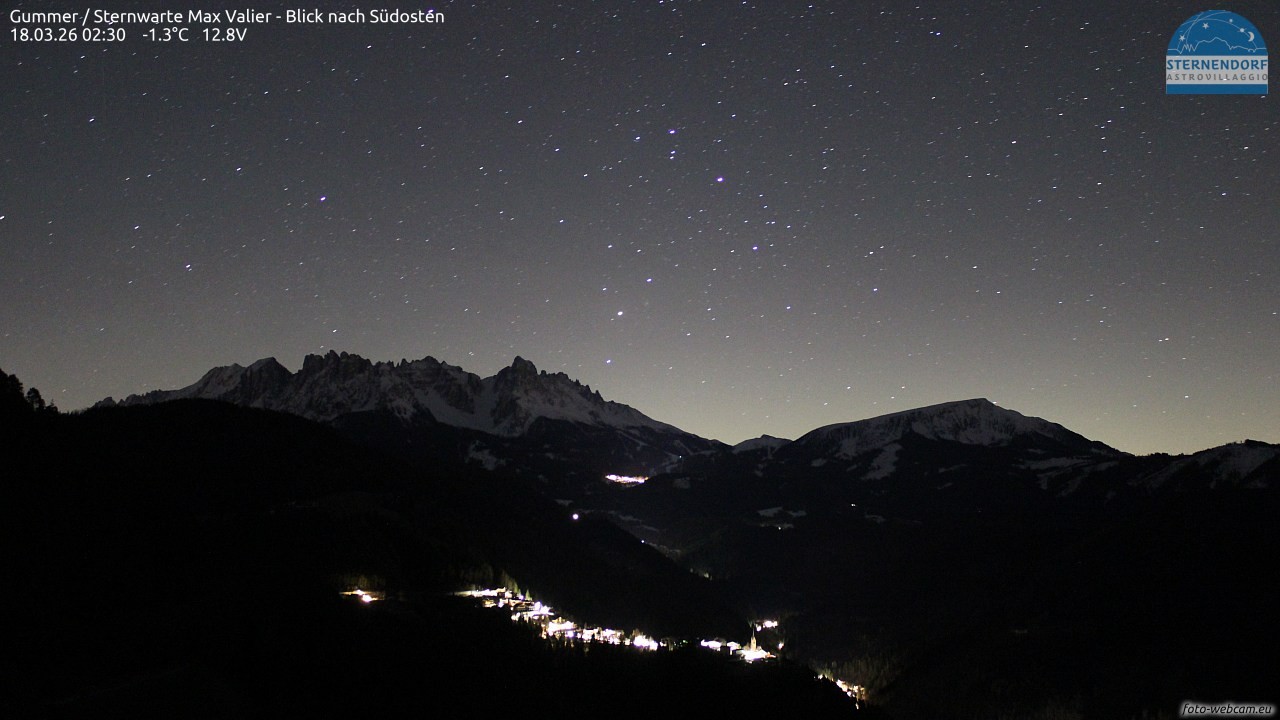 Archiv Foto Webcam Gummer - Sternwarte Max Valier