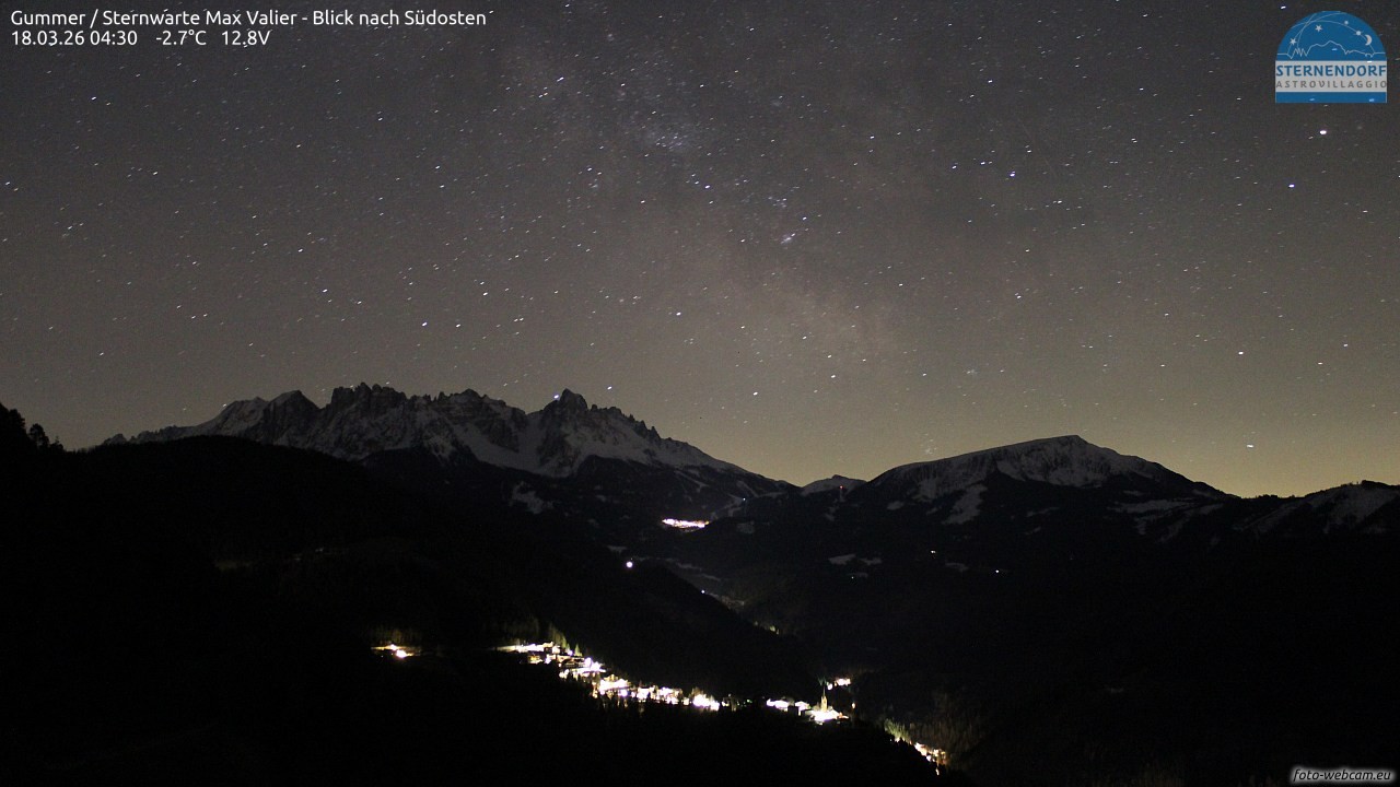 Archiv Foto Webcam Gummer - Sternwarte Max Valier