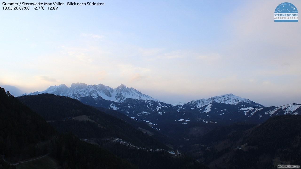 Archiv Foto Webcam Gummer - Sternwarte Max Valier