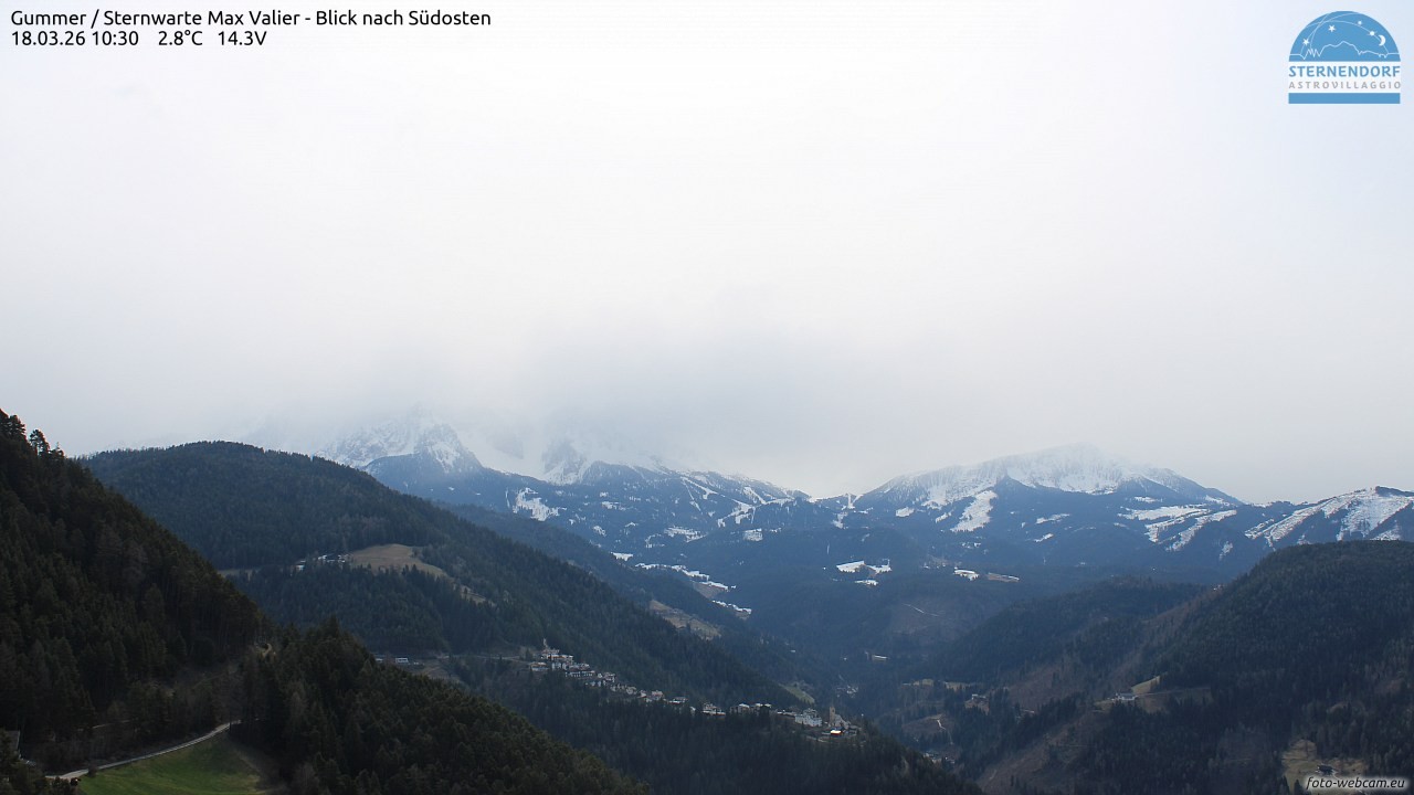 Archiv Foto Webcam Gummer - Sternwarte Max Valier