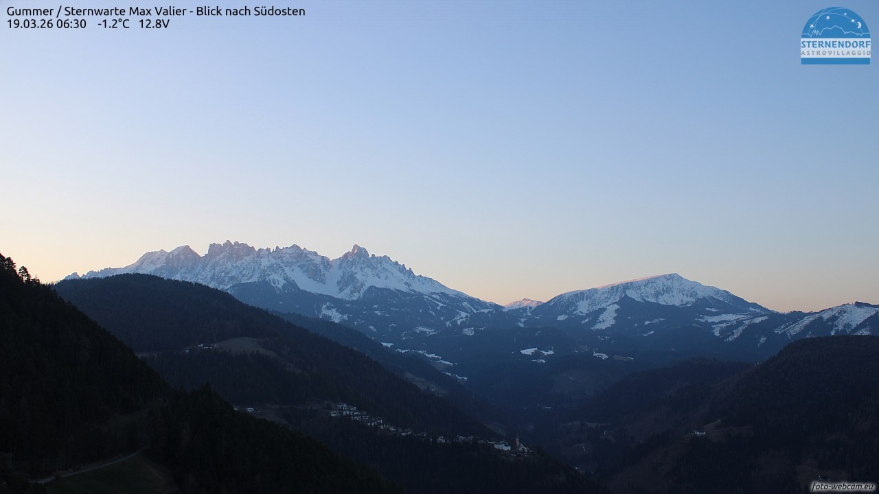 Archiv Foto Webcam Gummer - Sternwarte Max Valier