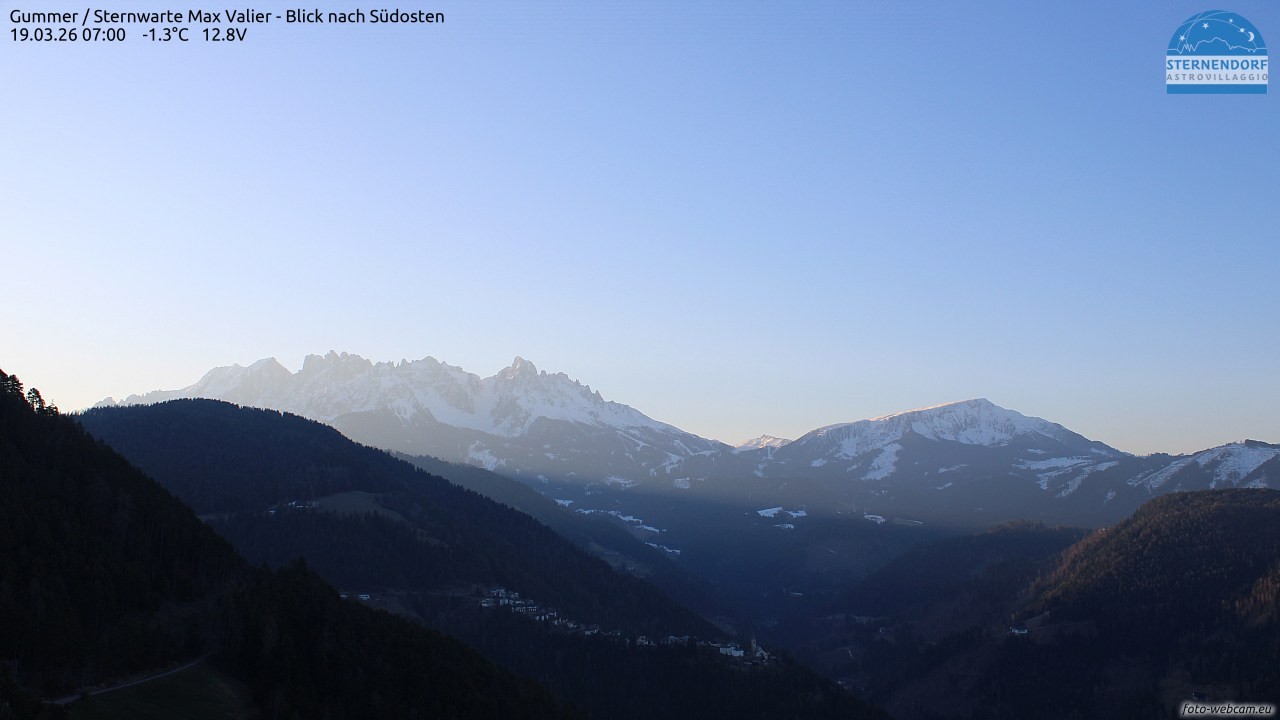 Archiv Foto Webcam Gummer - Sternwarte Max Valier