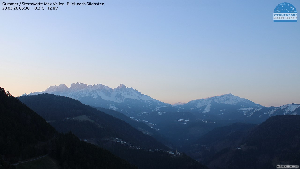 Archiv Foto Webcam Gummer - Sternwarte Max Valier