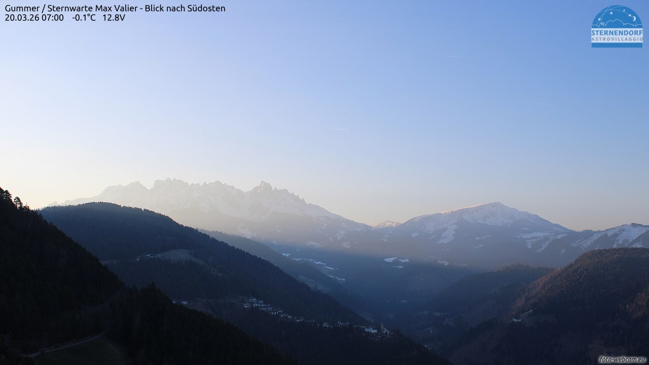Archiv Foto Webcam Gummer - Sternwarte Max Valier