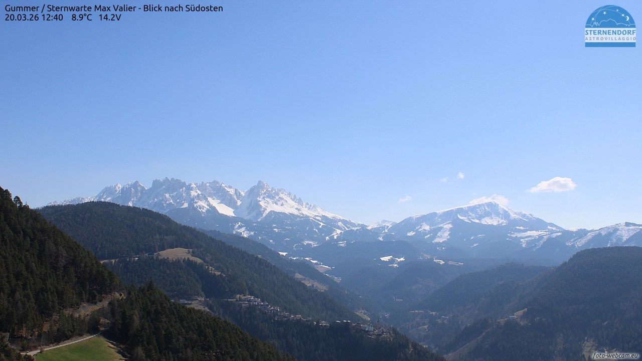 Archiv Foto Webcam Gummer - Sternwarte Max Valier