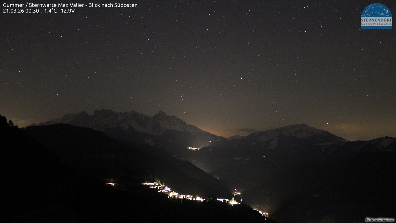 Archiv Foto Webcam Gummer - Sternwarte Max Valier