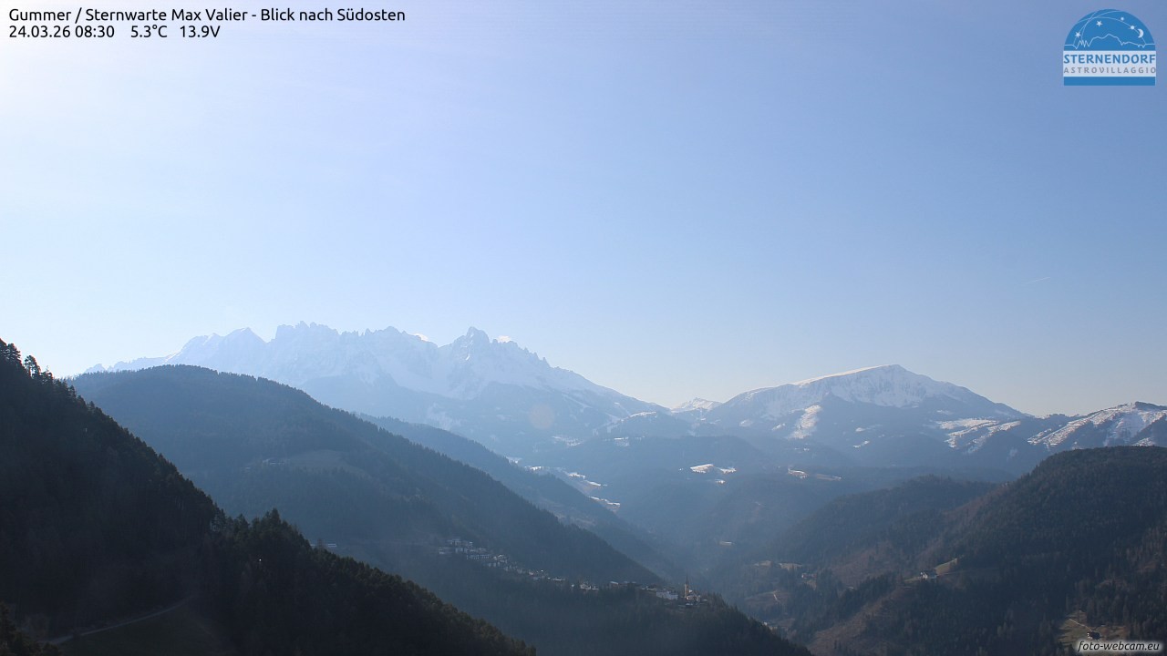 Archived image Webcam Gummer - View to Southeast