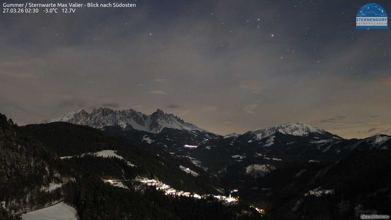 Archiv Foto Webcam Gummer - Sternwarte Max Valier