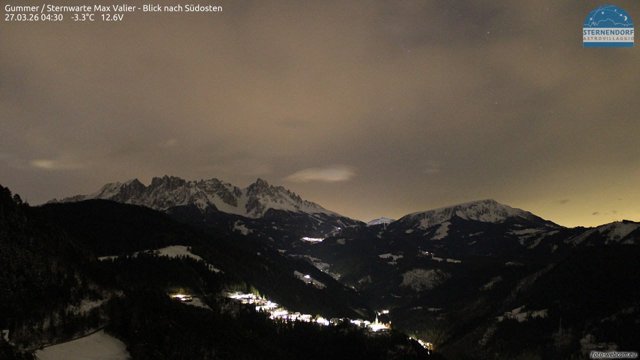 Archiv Foto Webcam Gummer - Sternwarte Max Valier