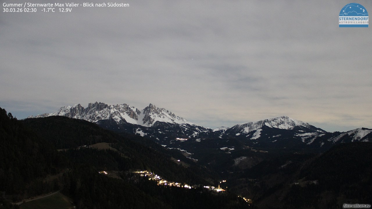 Archiv Foto Webcam Gummer - Sternwarte Max Valier