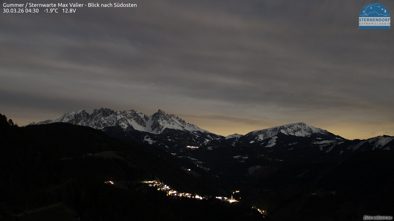 Archiv Foto Webcam Gummer - Sternwarte Max Valier