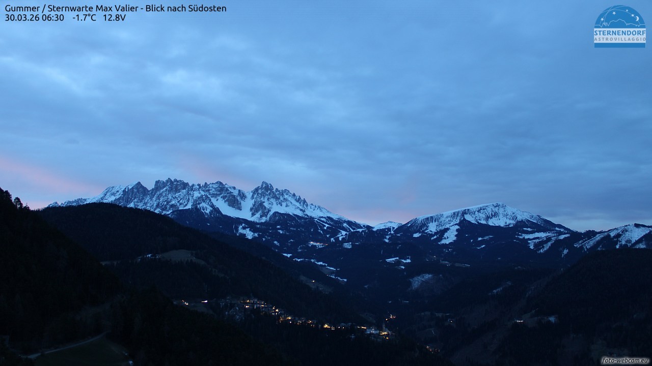 Archiv Foto Webcam Gummer - Sternwarte Max Valier