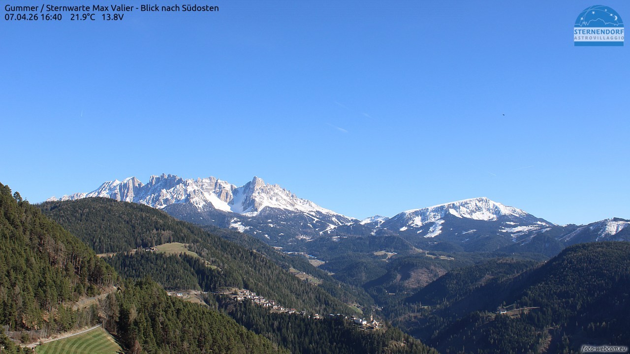 Archiv Foto Webcam Gummer - Sternwarte Max Valier