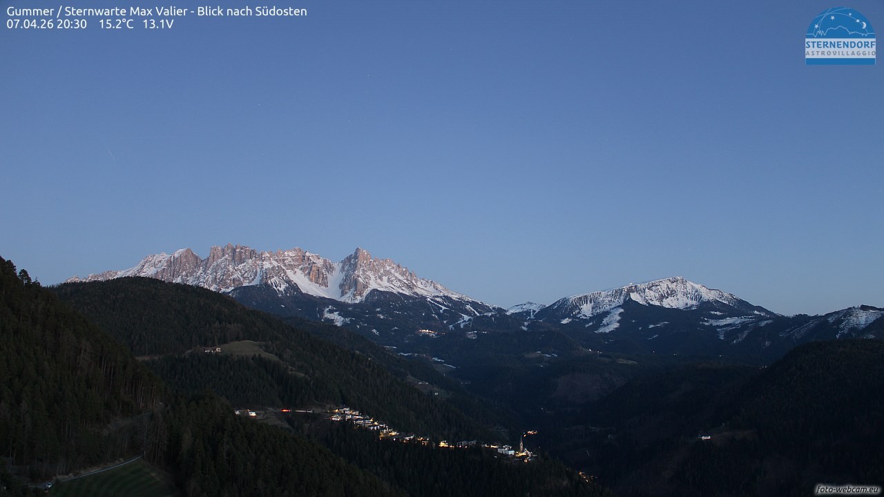 Archiv Foto Webcam Gummer - Sternwarte Max Valier