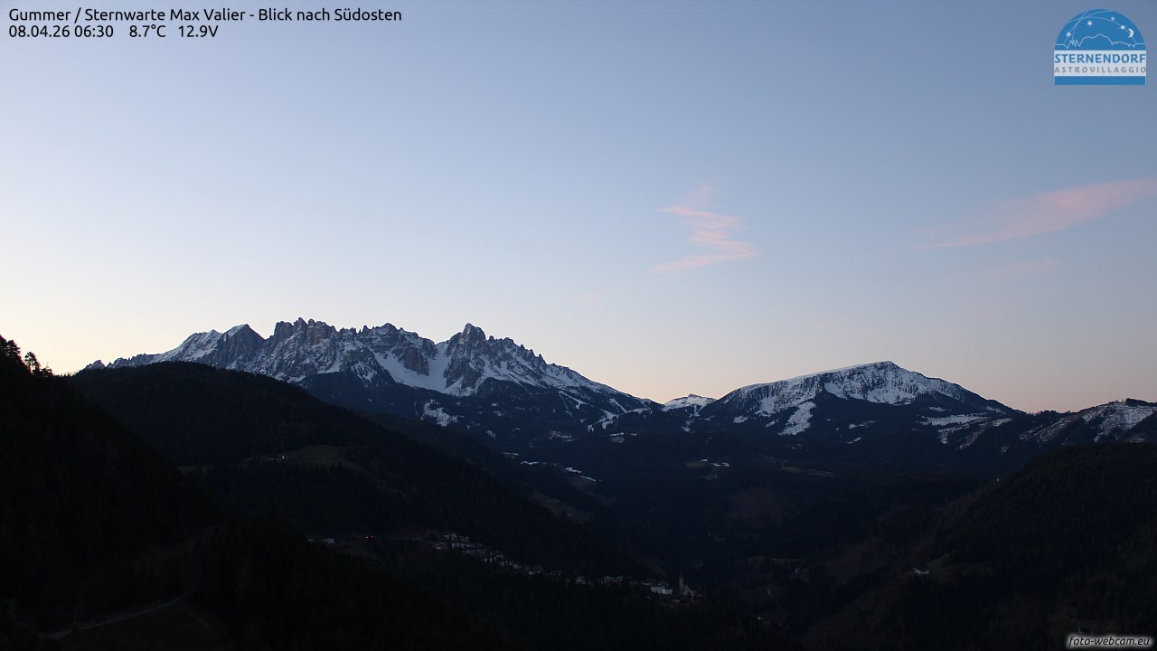 Archiv Foto Webcam Gummer - Sternwarte Max Valier