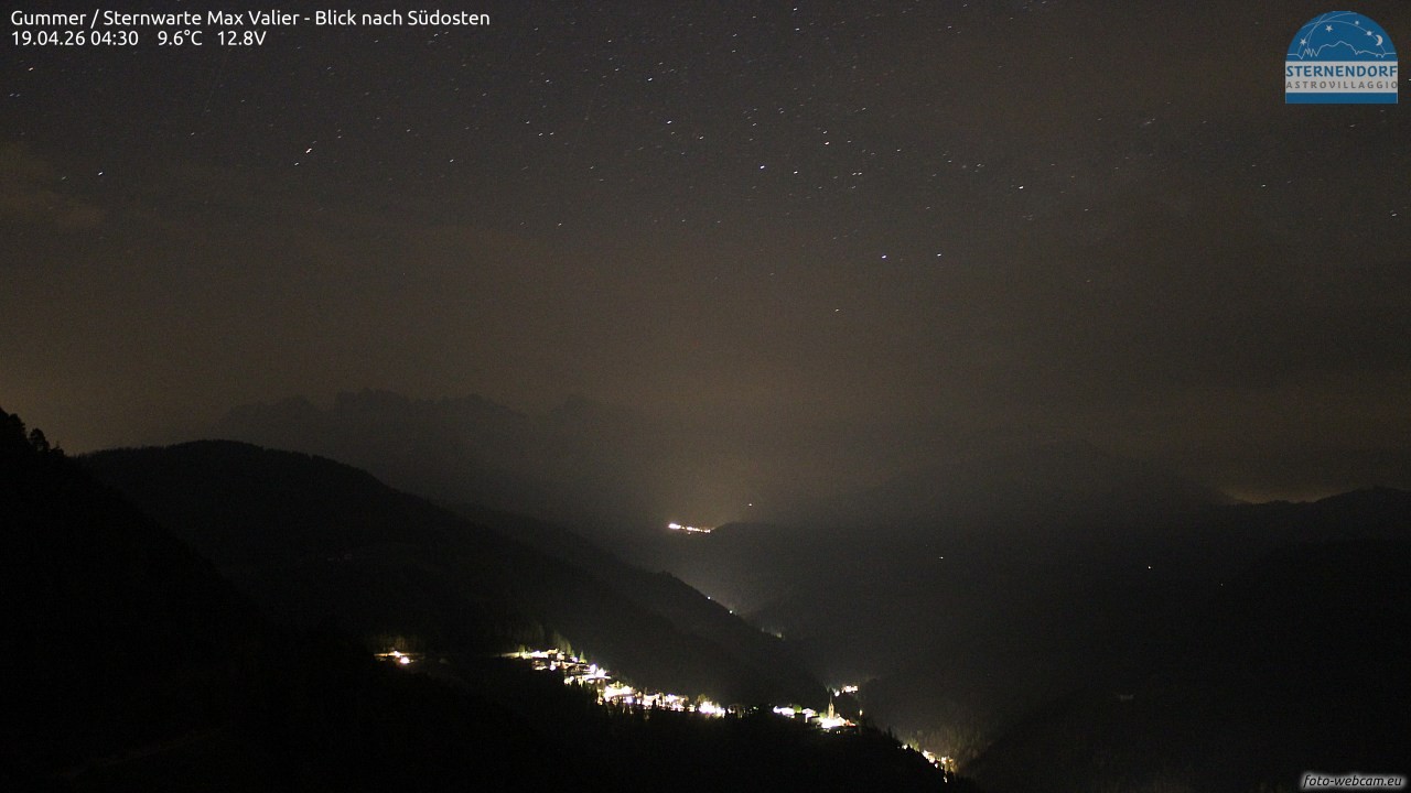 Archiv Foto Webcam Gummer - Sternwarte Max Valier