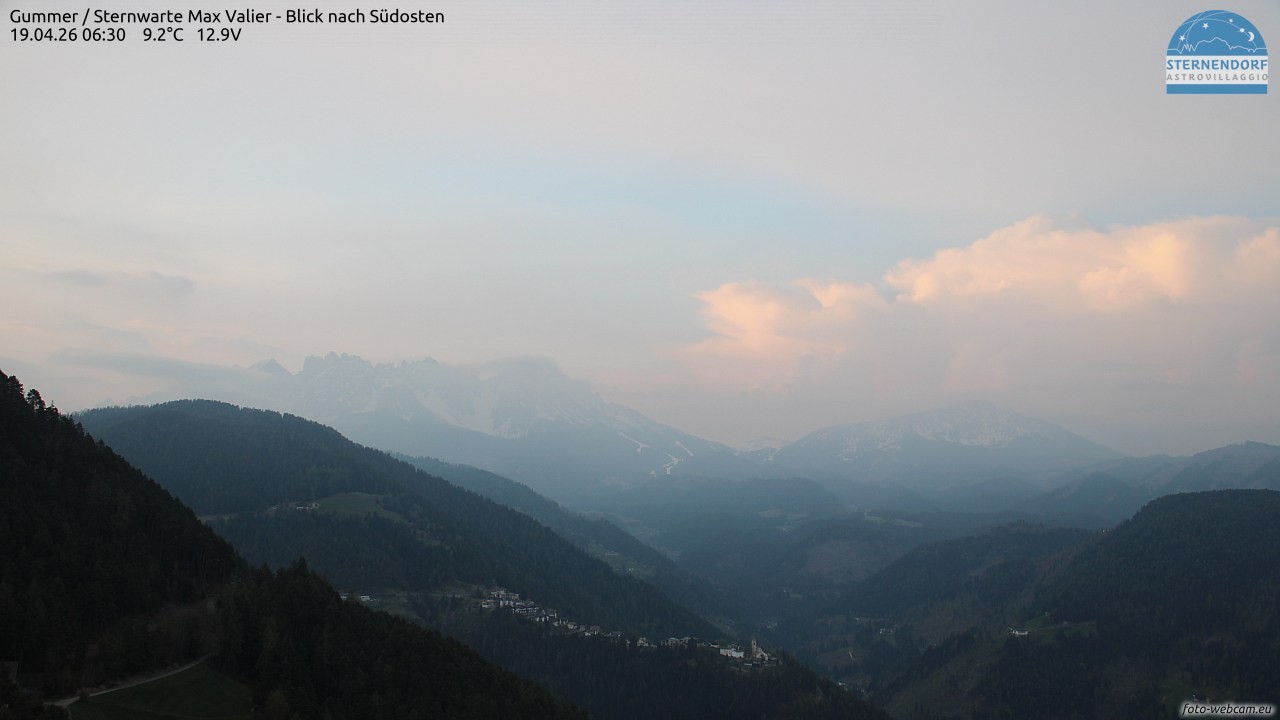 Archiv Foto Webcam Gummer - Sternwarte Max Valier