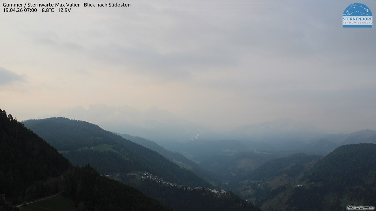 Archiv Foto Webcam Gummer - Sternwarte Max Valier