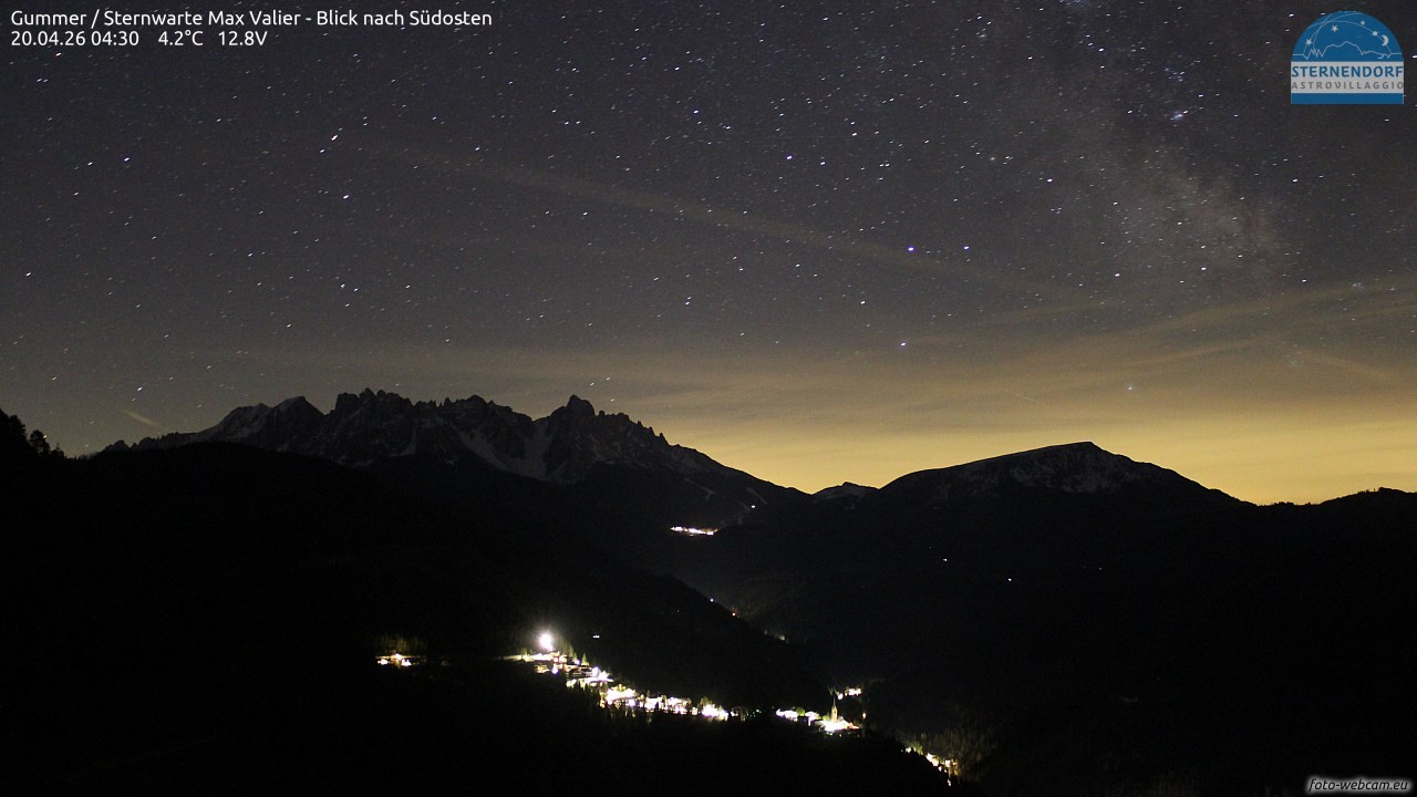 Archiv Foto Webcam Gummer - Sternwarte Max Valier