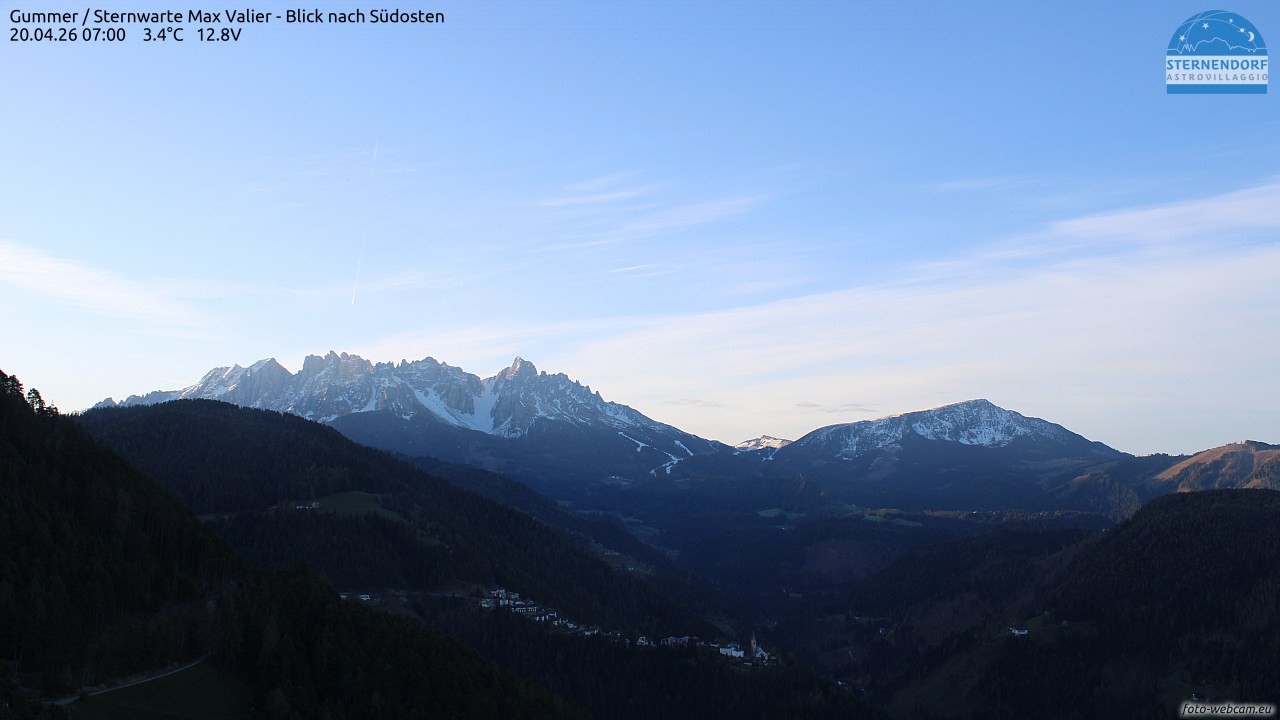 Archiv Foto Webcam Gummer - Sternwarte Max Valier