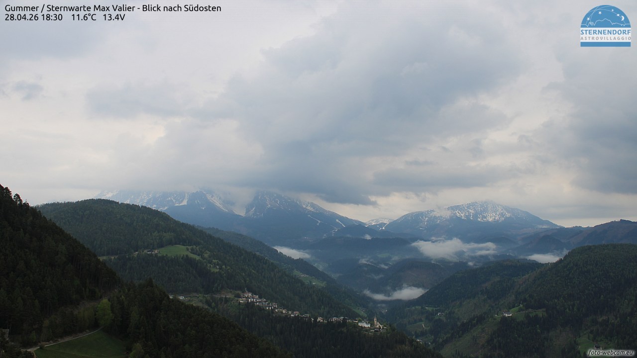 Archiv Foto Webcam Gummer - Sternwarte Max Valier