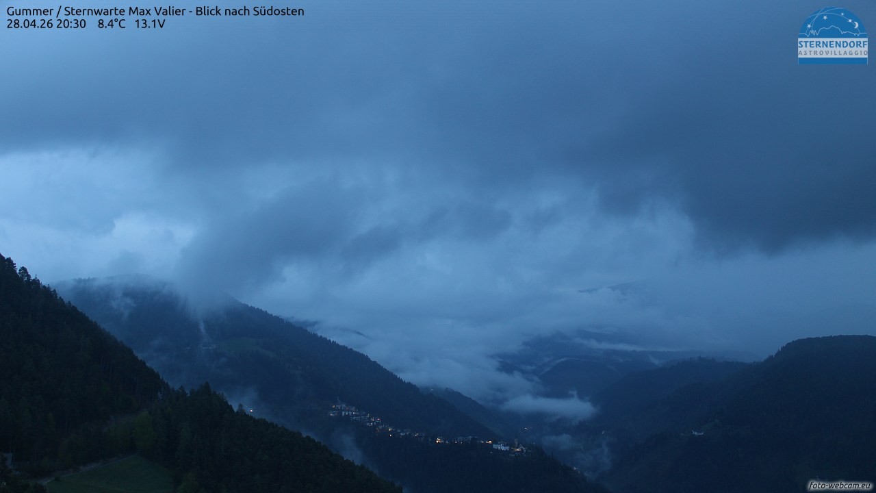 Archiv Foto Webcam Gummer - Sternwarte Max Valier