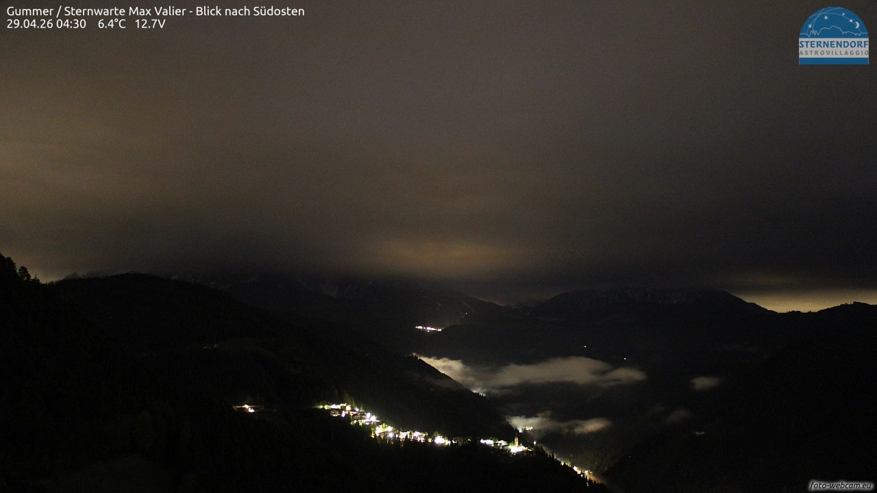 Archiv Foto Webcam Gummer - Sternwarte Max Valier