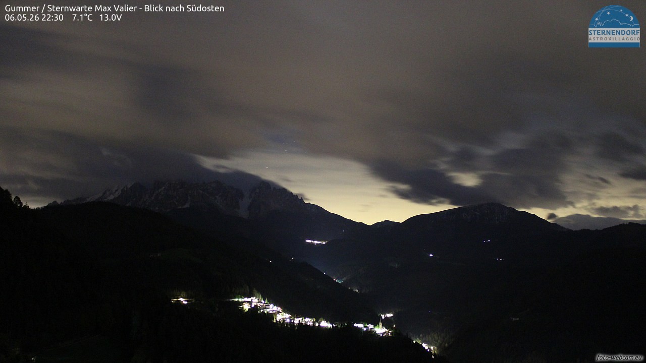 Archiv Foto Webcam Gummer - Sternwarte Max Valier