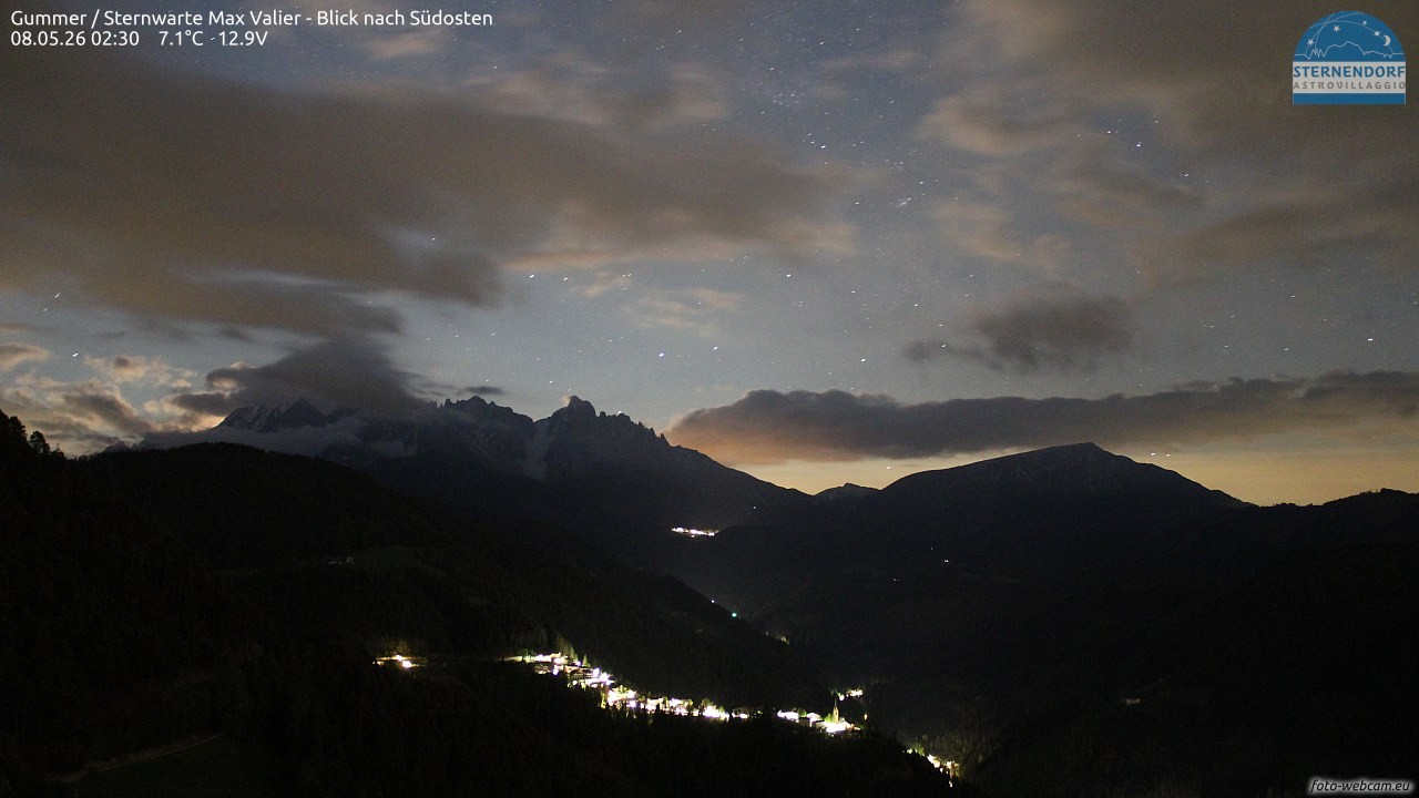 Archiv Foto Webcam Gummer - Sternwarte Max Valier