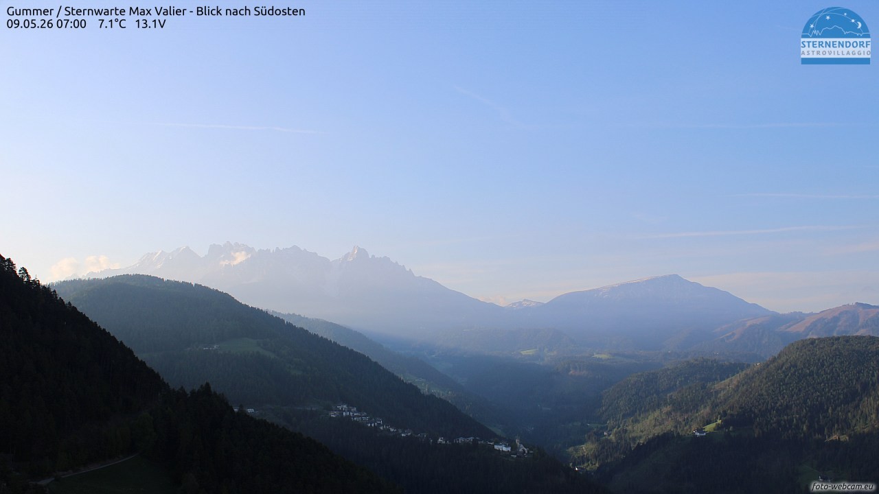 Archiv Foto Webcam Gummer - Sternwarte Max Valier
