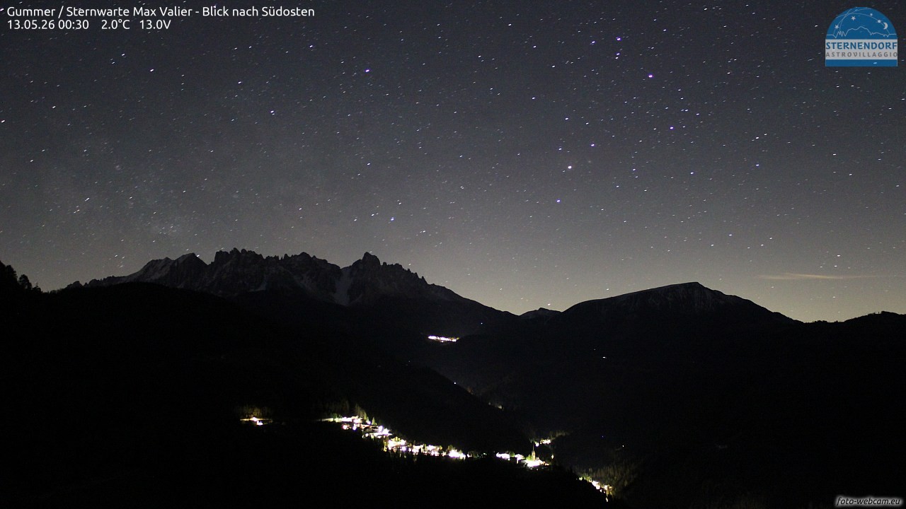 Archiv Foto Webcam Gummer - Sternwarte Max Valier