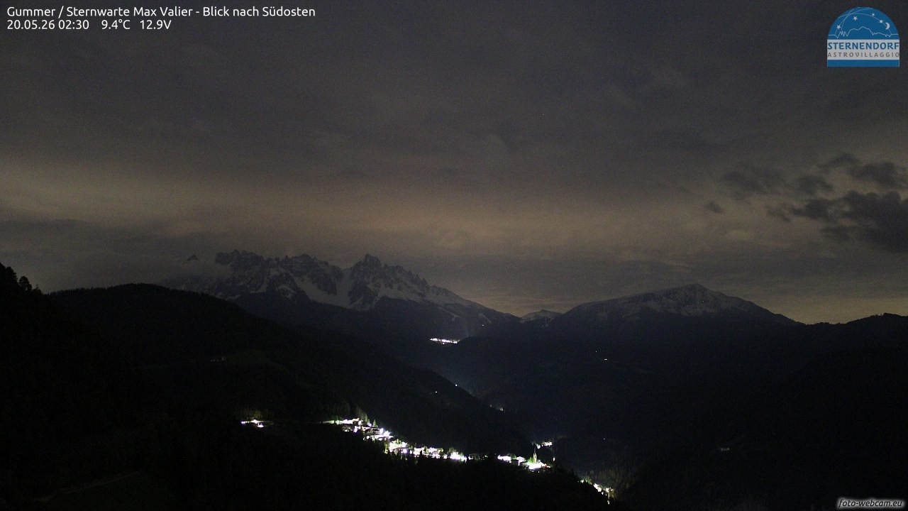 Archiv Foto Webcam Gummer - Sternwarte Max Valier