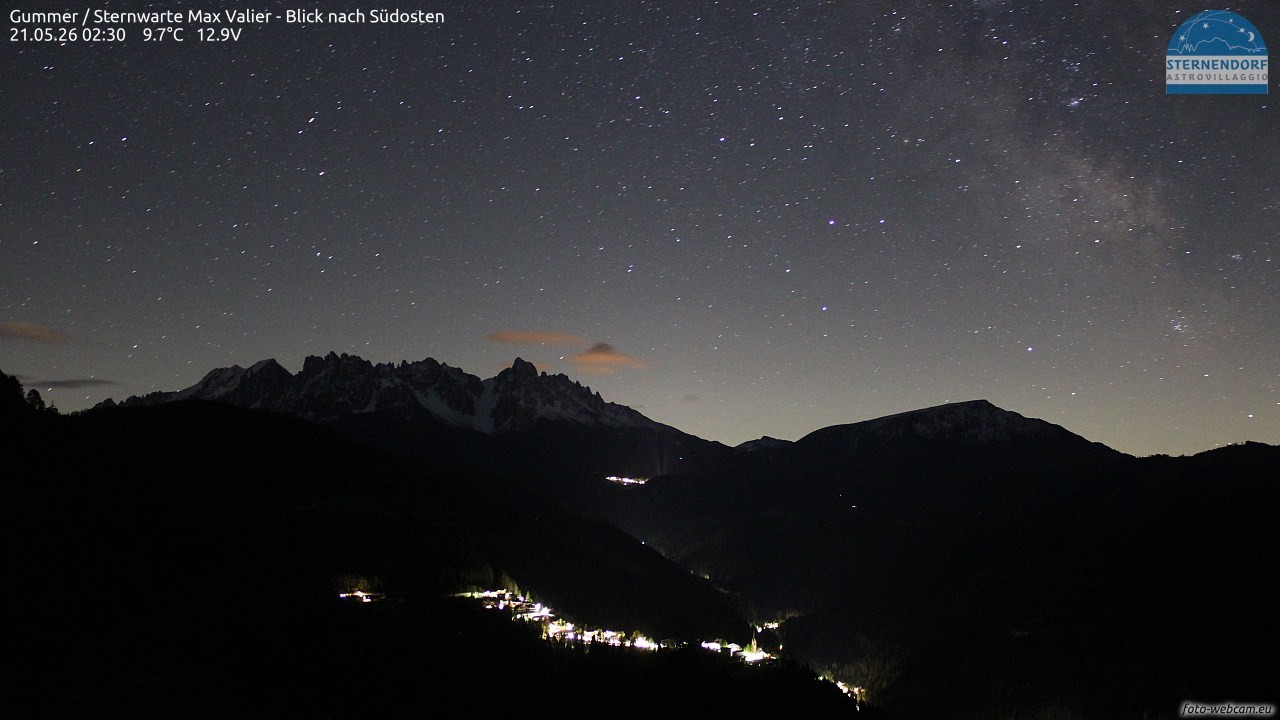 Archiv Foto Webcam Gummer - Sternwarte Max Valier