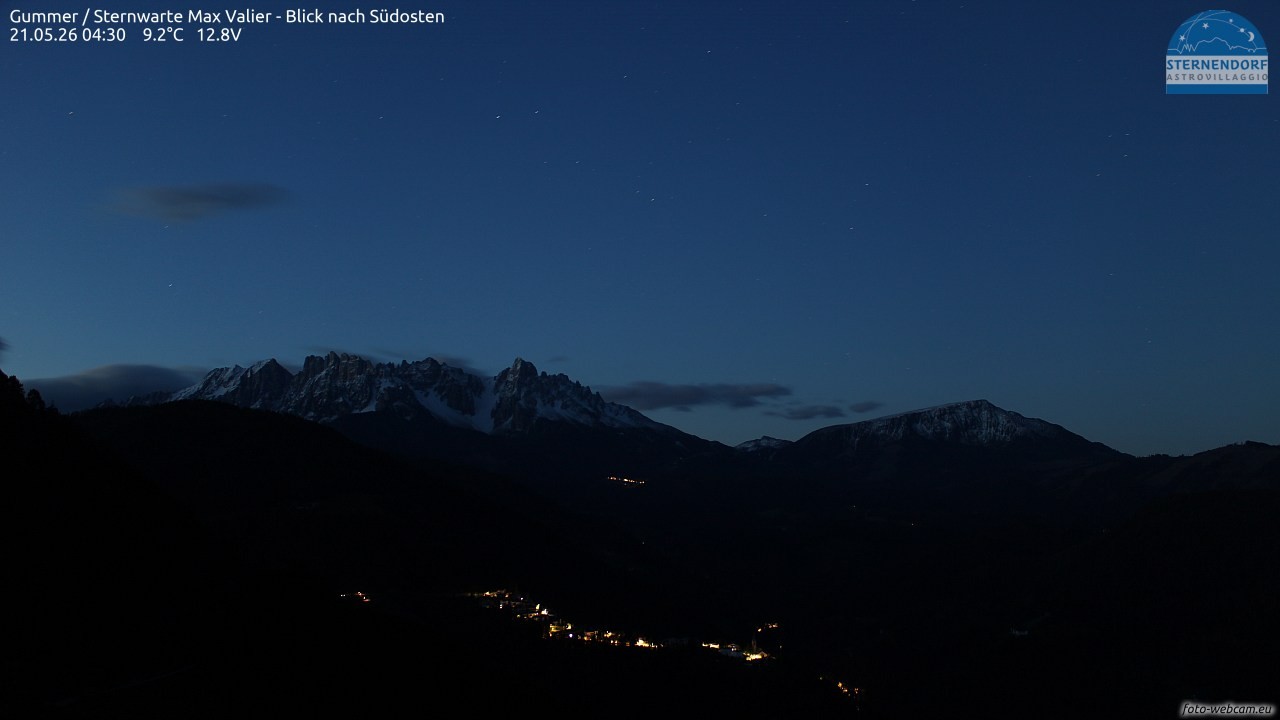 Archiv Foto Webcam Gummer - Sternwarte Max Valier
