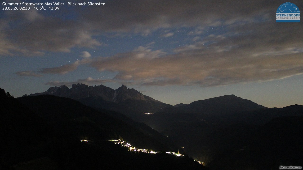 Archiv Foto Webcam Gummer - Sternwarte Max Valier