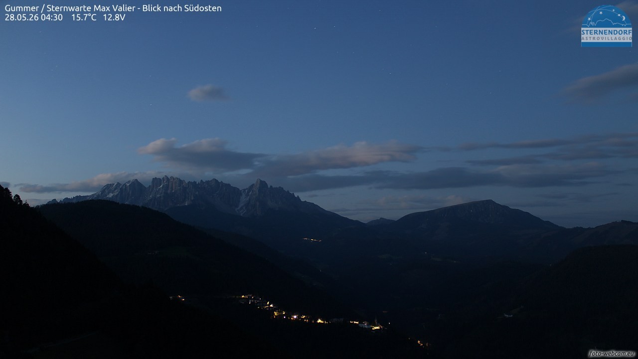 Archiv Foto Webcam Gummer - Sternwarte Max Valier