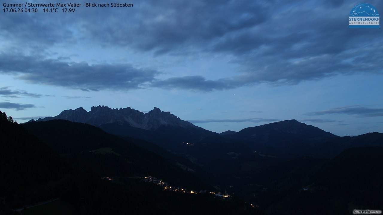Archiv Foto Webcam Gummer - Sternwarte Max Valier
