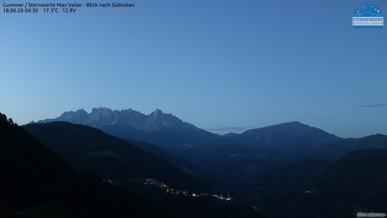 Archiv Foto Webcam Gummer - Sternwarte Max Valier