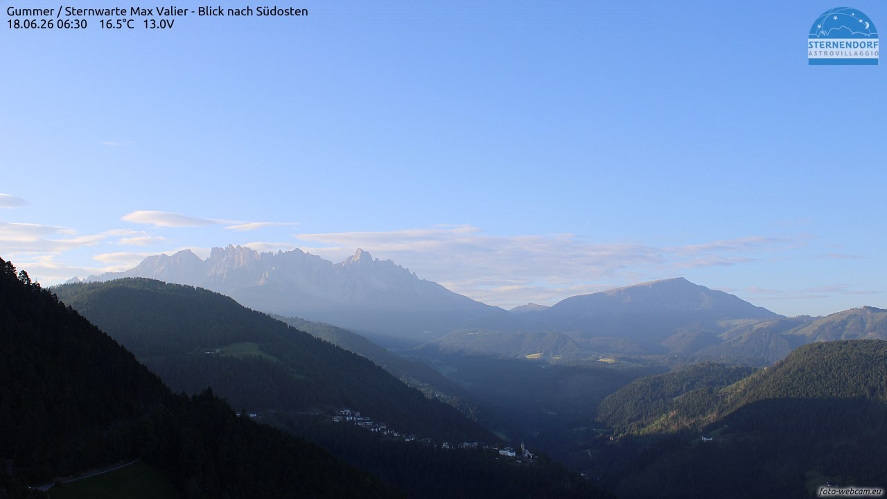 Archiv Foto Webcam Gummer - Sternwarte Max Valier