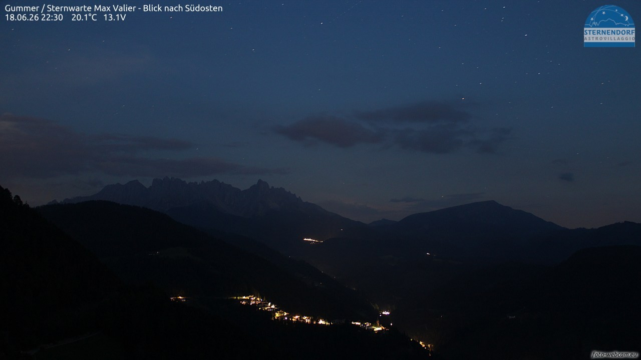 Archiv Foto Webcam Gummer - Sternwarte Max Valier