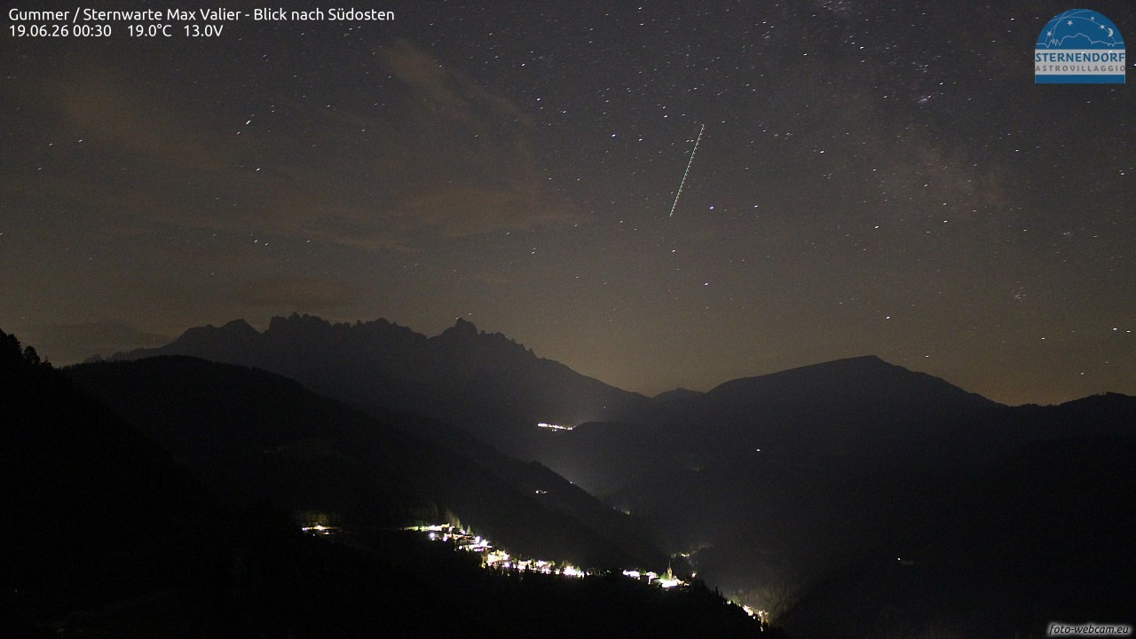 Archiv Foto Webcam Gummer - Sternwarte Max Valier