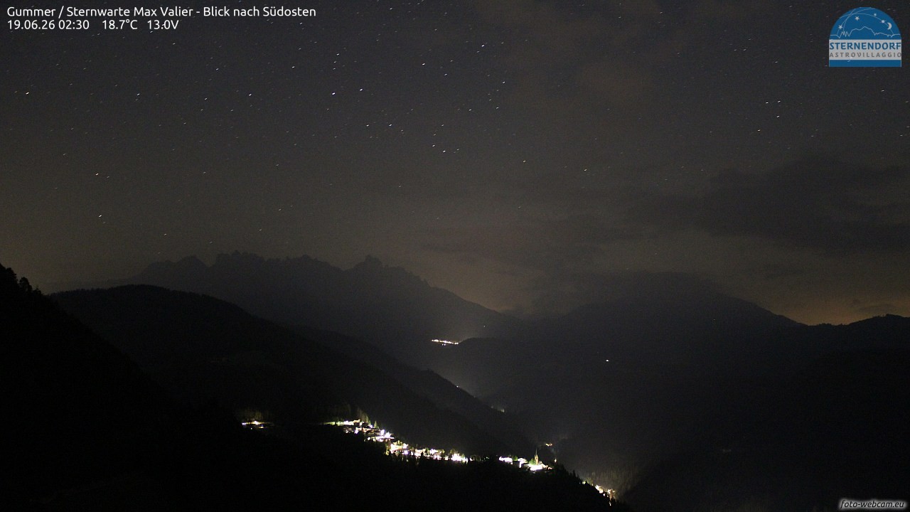 Archiv Foto Webcam Gummer - Sternwarte Max Valier