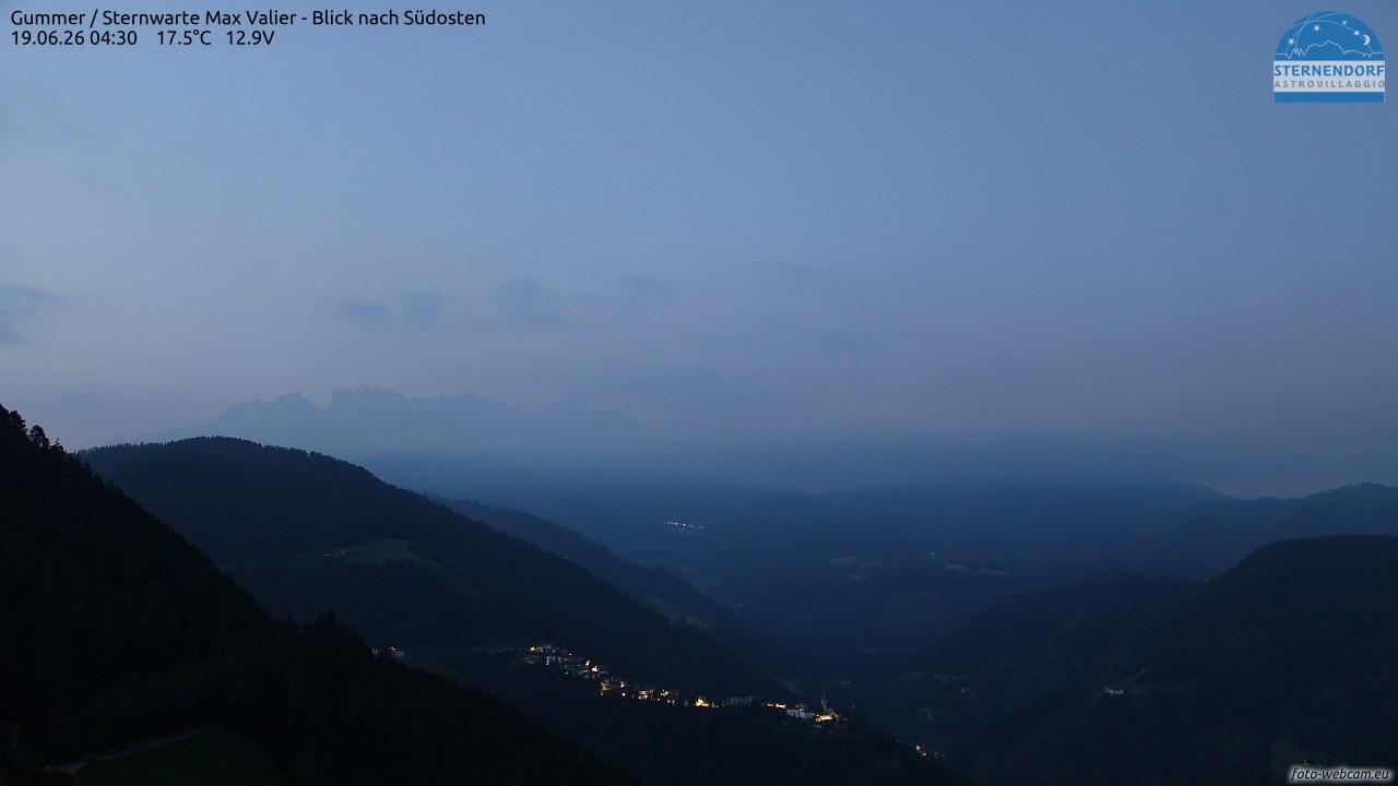 Archiv Foto Webcam Gummer - Sternwarte Max Valier