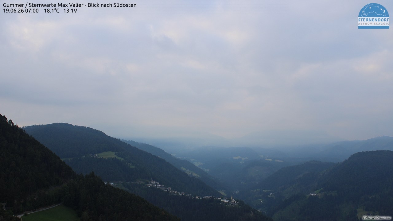 Archiv Foto Webcam Gummer - Sternwarte Max Valier