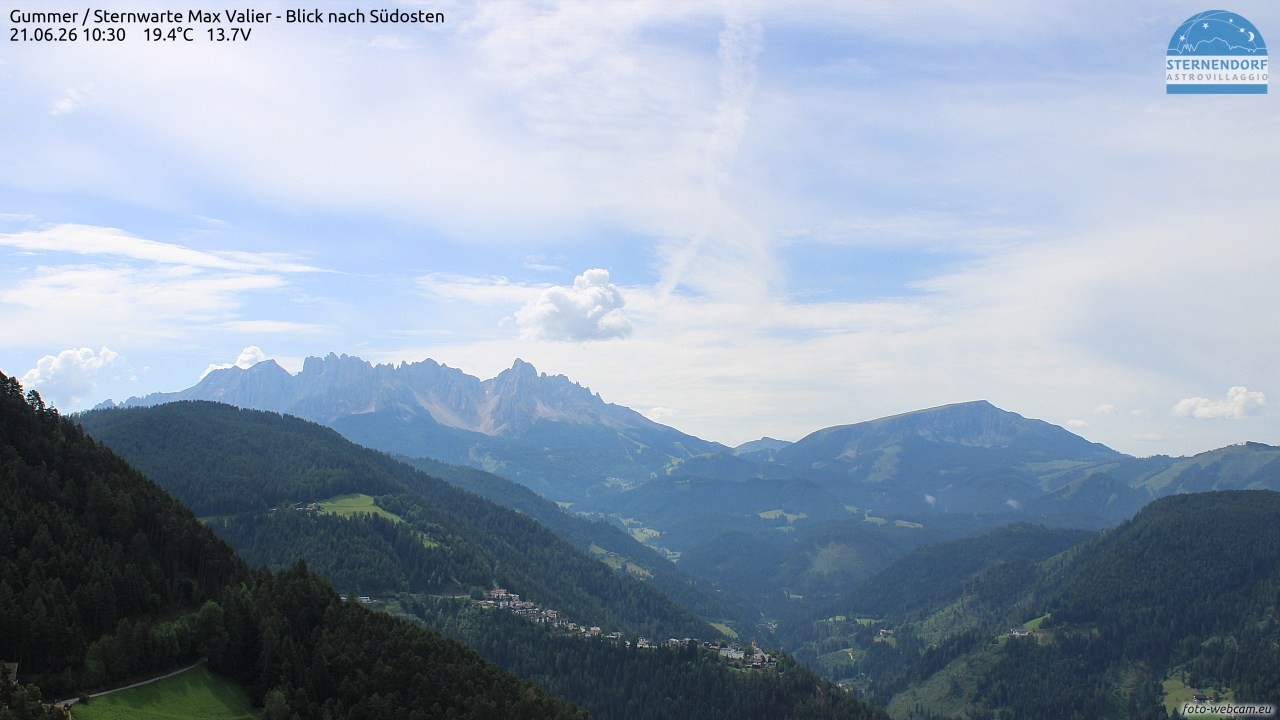 Archiv Foto Webcam Gummer - Sternwarte Max Valier