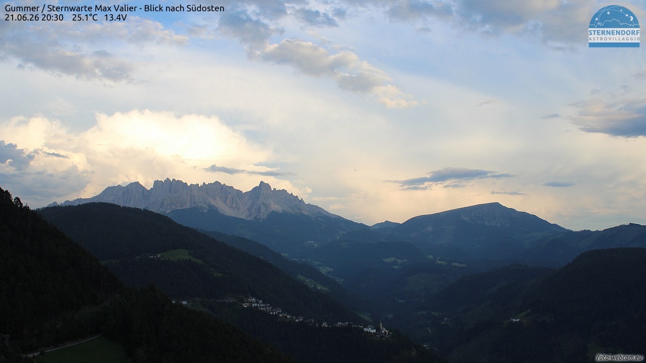Archiv Foto Webcam Gummer - Sternwarte Max Valier